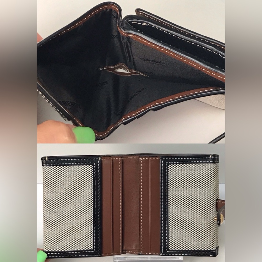 Burberry Luna Horseferry Print Canvas/Leather Bifold Wallet 😍🤍🔥 - Picture 6 of 17
